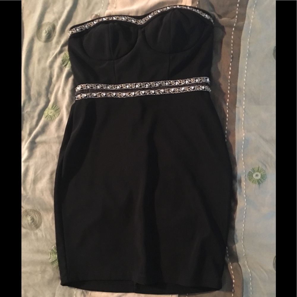 Black mini dress